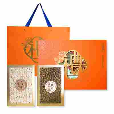 滋补品双拼礼盒石斛西洋参片足龄老参花旗参红参片羊肚菌松茸礼盒