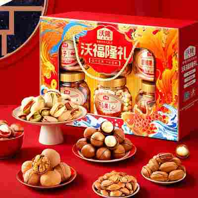 沃隆1520g沃福隆礼中秋礼盒坚果炒货休闲食品中秋送礼零食大礼包