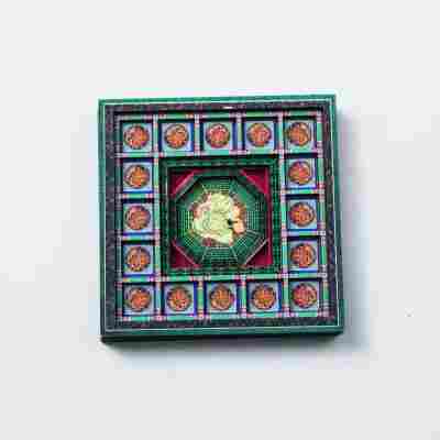 国潮古风藻井木质冰箱贴磁吸贴复古旅行纪念品文创工艺品一件起批