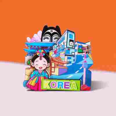 跨境冰箱贴韩国日本冰箱贴伴手礼文创工艺品木质冰箱贴创意纪念品