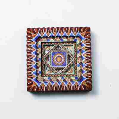 国潮古风藻井木质冰箱贴磁吸贴复古旅行纪念品文创工艺品一件起批