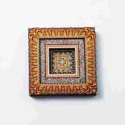 国潮古风藻井木质冰箱贴磁吸贴复古旅行纪念品文创工艺品一件起批