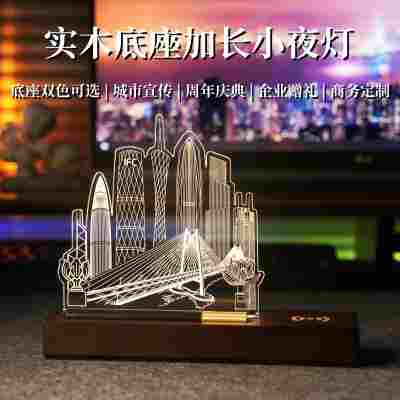创意旅游文创礼物城市印象伴手礼手机无线充小夜灯地标建筑摆件