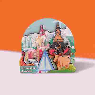 跨境冰箱贴韩国日本冰箱贴伴手礼文创工艺品木质冰箱贴创意纪念品