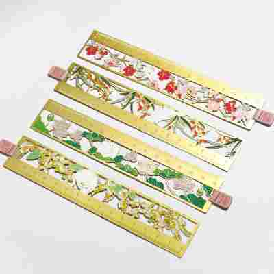 文化书签套装金属镂空尺子创意铜尺创意文化尺套装景区纪念品