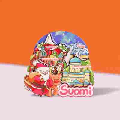 跨境冰箱贴韩国日本冰箱贴伴手礼文创工艺品木质冰箱贴创意纪念品