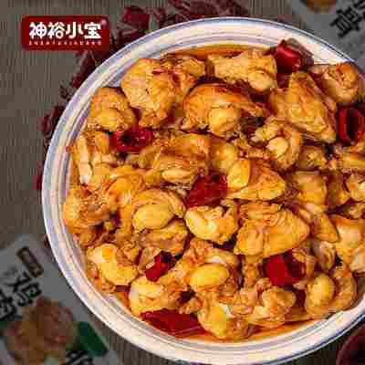 神裕小宝鸡肉脆骨黑椒香辣味掌中宝卤味肉制品开袋即食鸡胸肉零食