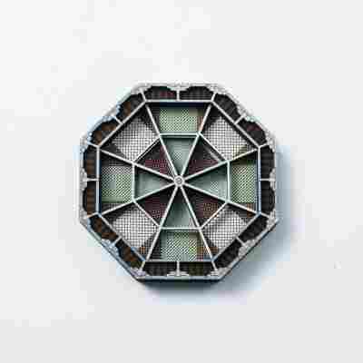 国潮古风藻井木质冰箱贴磁吸贴复古旅行纪念品文创工艺品一件起批