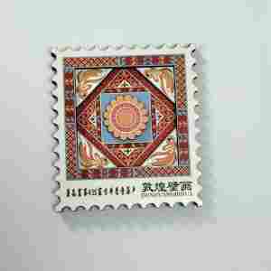 国潮古风藻井木质冰箱贴磁吸贴复古旅行纪念品文创工艺品一件起批