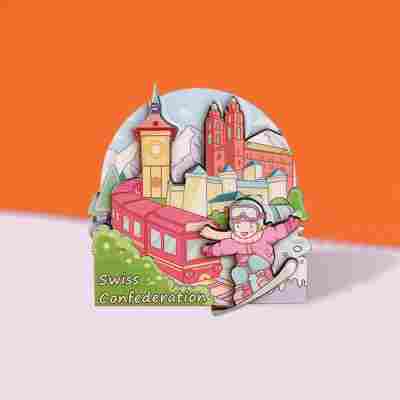 跨境冰箱贴韩国日本冰箱贴伴手礼文创工艺品木质冰箱贴创意纪念品