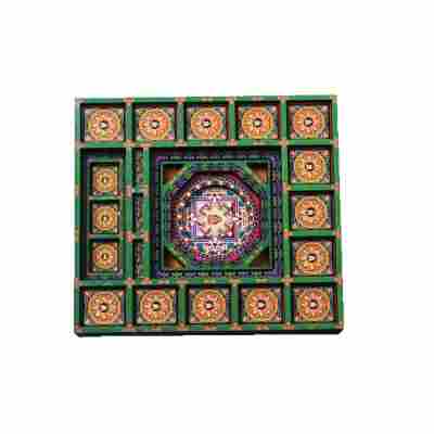 国潮古风藻井木质冰箱贴磁吸贴复古旅行纪念品文创工艺品一件起批