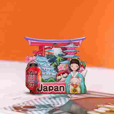 跨境冰箱贴韩国日本冰箱贴伴手礼文创工艺品木质冰箱贴创意纪念品