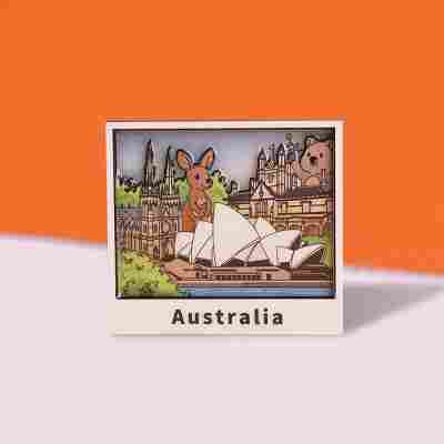 跨境冰箱贴韩国日本冰箱贴伴手礼文创工艺品木质冰箱贴创意纪念品