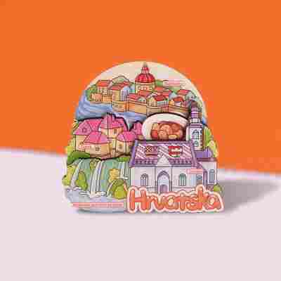 跨境冰箱贴韩国日本冰箱贴伴手礼文创工艺品木质冰箱贴创意纪念品