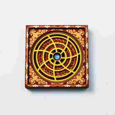 国潮古风藻井木质冰箱贴磁吸贴复古旅行纪念品文创工艺品一件起批