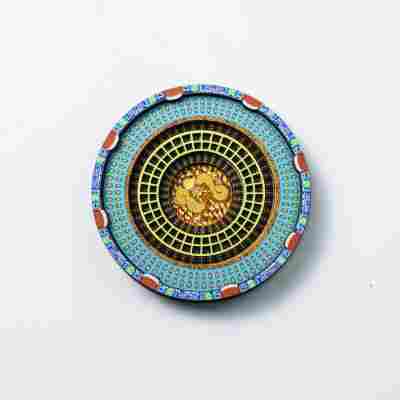 国潮古风藻井木质冰箱贴磁吸贴复古旅行纪念品文创工艺品一件起批