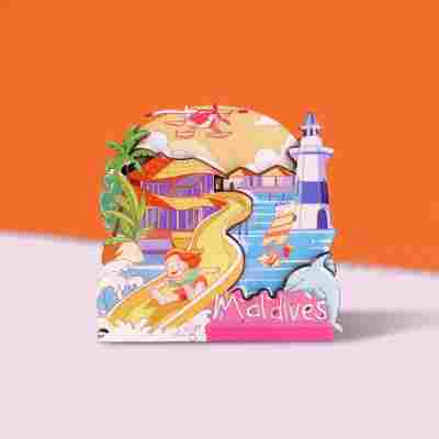 跨境冰箱贴韩国日本冰箱贴伴手礼文创工艺品木质冰箱贴创意纪念品